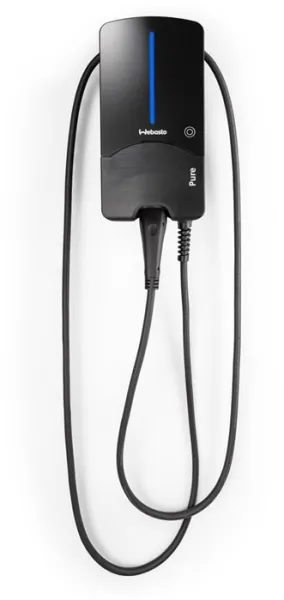 Webasto Pure Ladeboks 11 kW Type 2 Black Edition med 4,5 m kabel - Integrert RCD-DD likestrømsvern