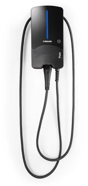 Webasto Pure Ladeboks 22 kW Type 2 Black Edition med 7 m kabel - Integrert Type B jordfeilbryter